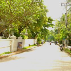 Eine Straße im Zentrum von Luang Prabang.